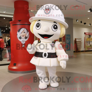 Mascotte de pompier blanc...