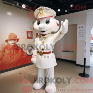 White Fire Fighter maskot...