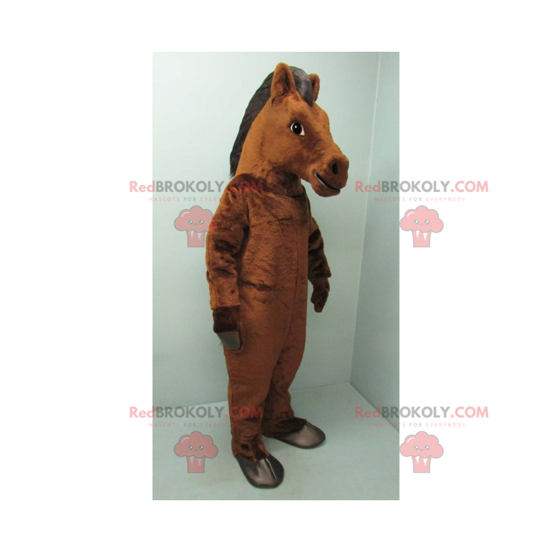 Brun og svart hestemaskot - Redbrokoly.com