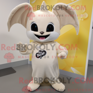 Cream Bat-maskot-draktfigur...