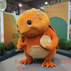 Orange Glyptodon maskot...