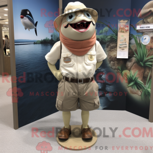 Beige Tuna mascot costume...