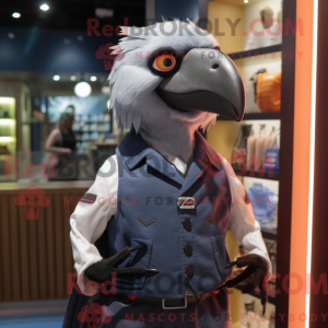 Grå krage maskot kostume...