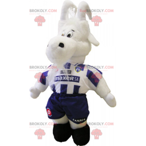 Mascota de cabra en traje de fútbol - Redbrokoly.com