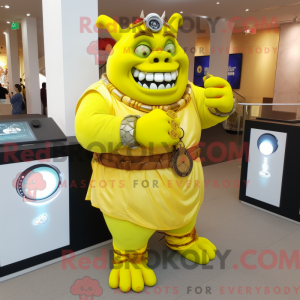 Lemon Yellow Ogre mascot...