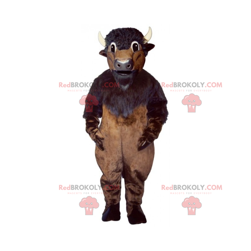 Braunes Büffelmaskottchen - Redbrokoly.com