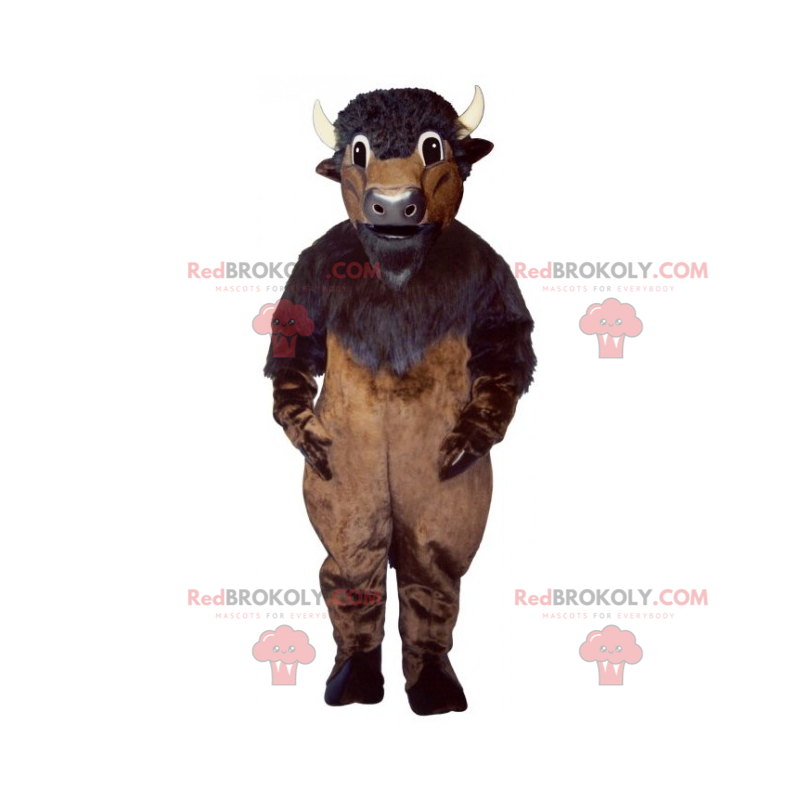 Brown buffalo mascot - Redbrokoly.com