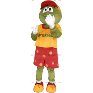 Mascotte de chevreuil en tenue de footballeur - Redbrokoly.com