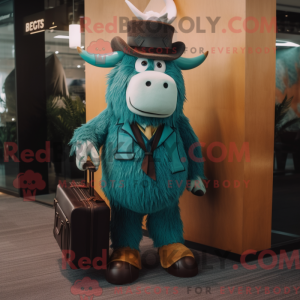 Disfraz de mascota Teal Yak...