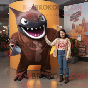 Brown Manta Ray mascot...