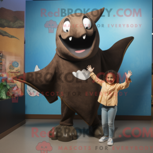 Brown Manta Ray mascot...