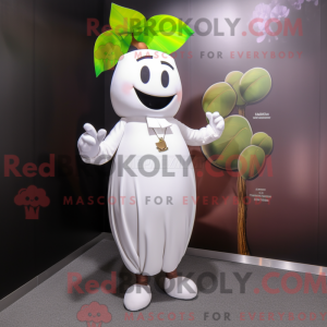Witte Pruim mascottekostuum...