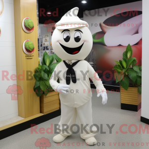 Witte Pruim mascottekostuum...