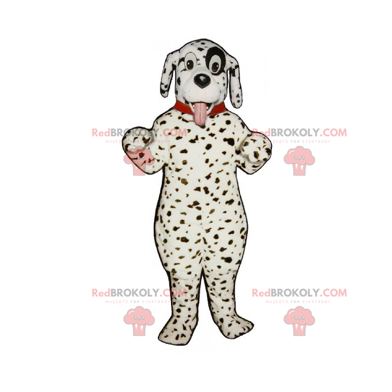 Mascotte de chien - Dalmatien avec collier - Redbrokoly.com