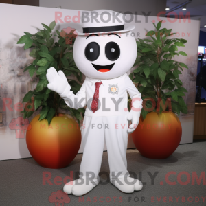 Hvid blomme maskot kostume...