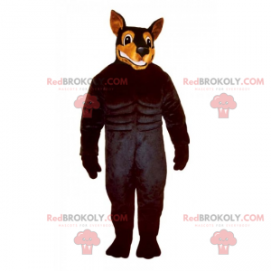 Mascote do cão - Doberman - Redbrokoly.com