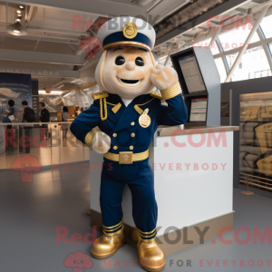 Gold Navy Soldier maskot...