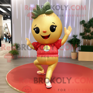 Gold Strawberry mascot...
