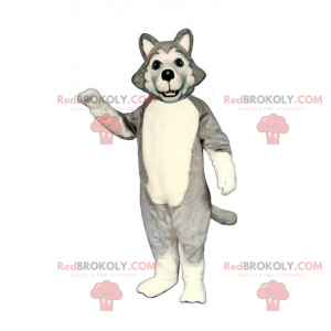 Dog mascot - Gray Husky - Redbrokoly.com