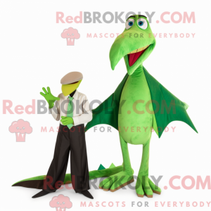 Green Pterodactyl mascot...