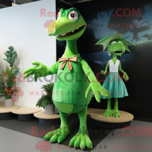 Green Pterodactyl mascot...