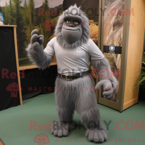 Gray Sasquatch mascot...