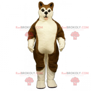 Maskot psa - hnědý husky - Redbrokoly.com