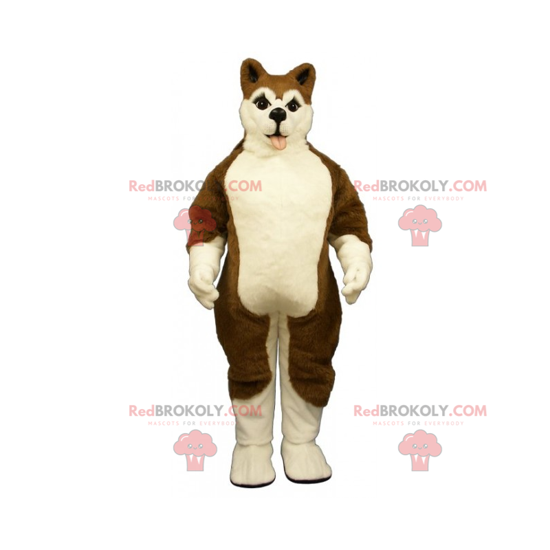 Hondenmascotte - bruine husky - Redbrokoly.com