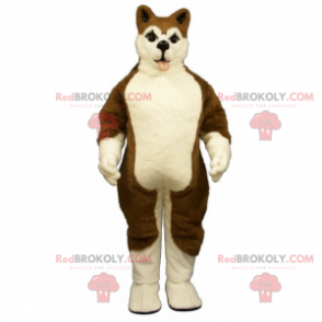 Mascotte de chien - Husky marron - Redbrokoly.com