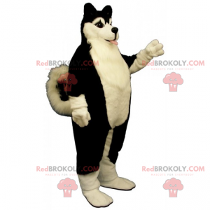 Dog mascot - Black Husky - Redbrokoly.com
