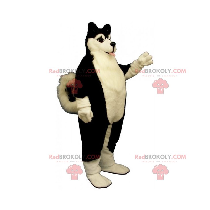 Hundemaskot - Sort husky - Redbrokoly.com