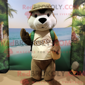 Olive Otter mascottekostuum...