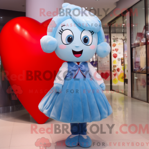 Sky Blue Heart mascotte...