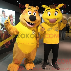 Yellow Wild Boar mascot...