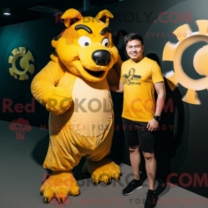 Yellow Wild Boar mascot...
