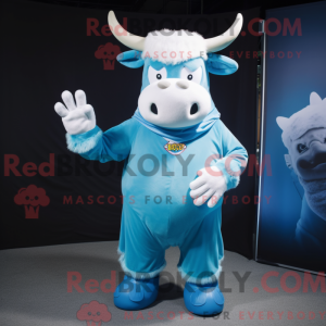 Sky Blue Bull mascot...