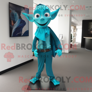 Turkis Elf maskot kostume...