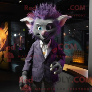 Personaggio mascotte viola...