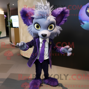 Lila Aye-Aye Maskottchen...