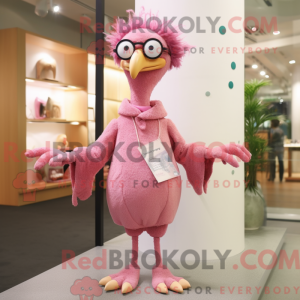 Roze harpij mascottekostuum...