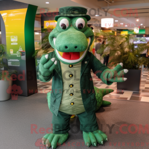 Zielony krokodille maskot...