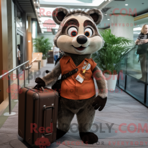Brown Civet mascot costume...