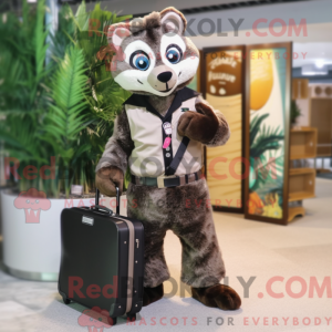 Brun Civet maskot kostume...