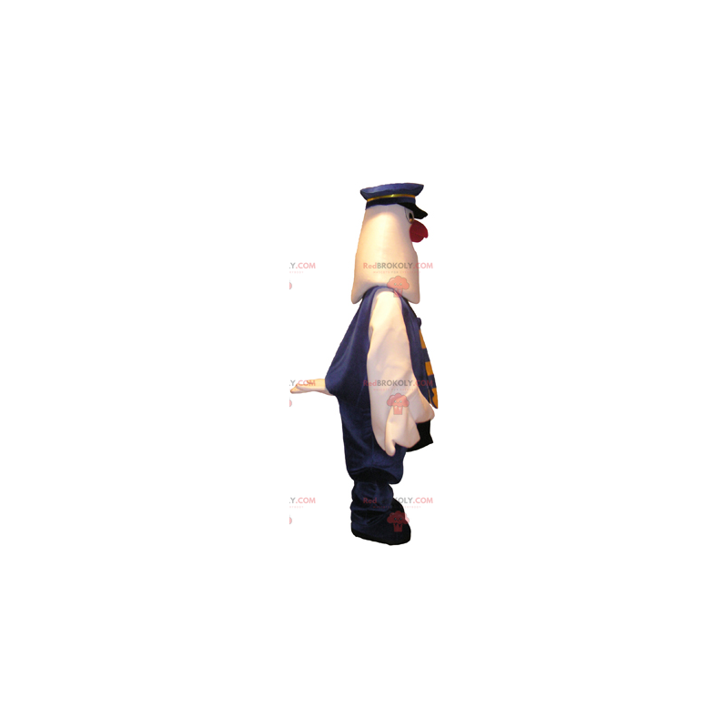 Mascotte rode neus vogel met een postbode outfit - Mascotte rode neus vogel met een postbode outfit -
