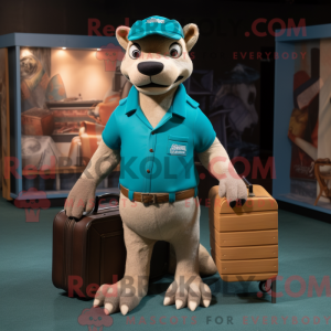 Teal Thylacosmilus mascot...