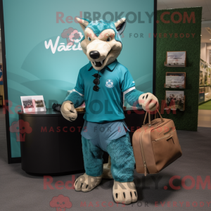 Teal Thylacosmilus mascot...