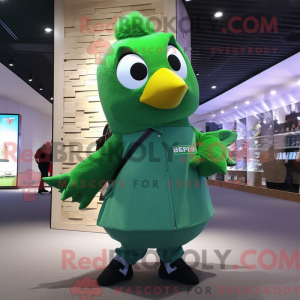 Green Dove maskot kostume...