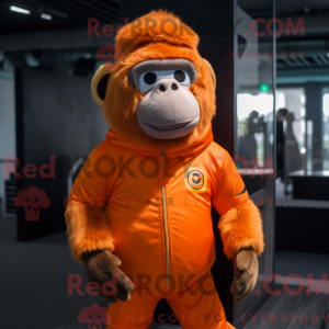 Postava maskota oranžového...