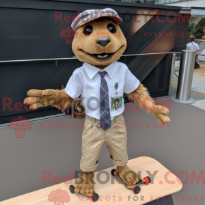 Tan Skateboard maskot...