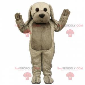 Hundemaskottchen mit langen grauen Ohren - Redbrokoly.com